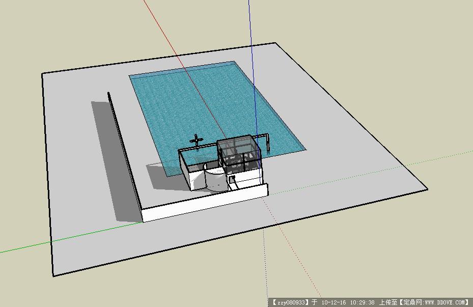 日本安藤忠雄水之教堂sketchup模型