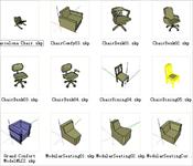 sketchup组件 椅子