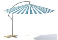 公园设施小品-遮阳伞模型