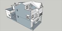 农村联排房屋设计 SU(草图大师)模型