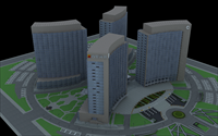 西安市高新区政府大楼3Dmax模型