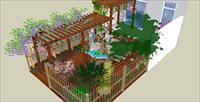 别墅庭院sketch模型